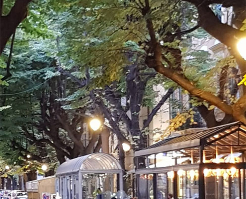 Viale Martiri della Libertà di sera